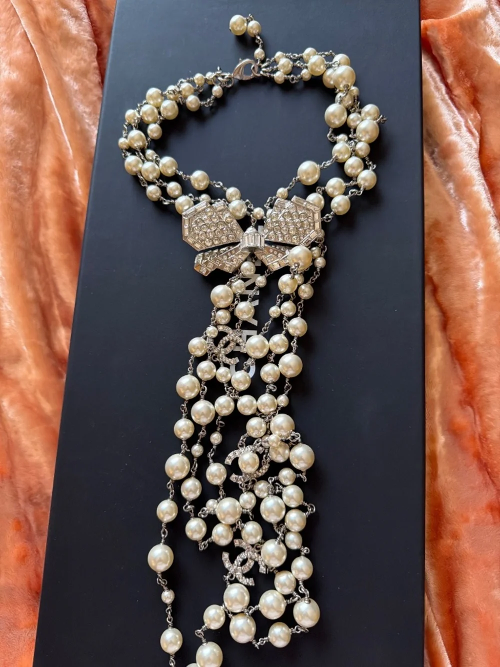 Chanel pearl and rhinestone necklace from the 2014 B Collection.